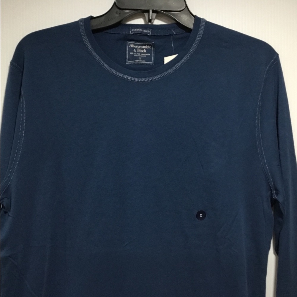 Abercrombie & Fitch Mens Blue Long Sleeves T-shirt